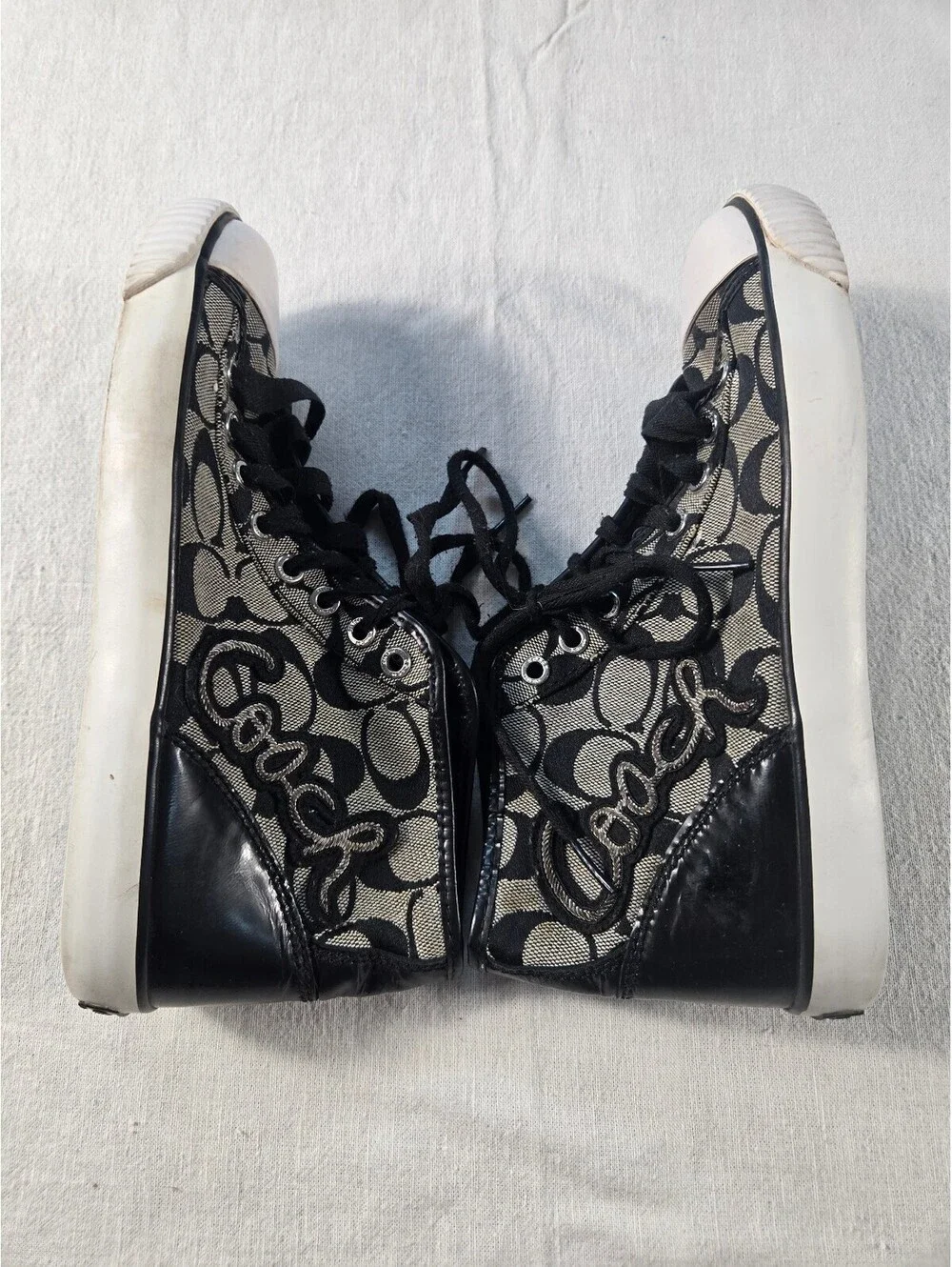 Coach Brendi Signature Canvas High Top Sneakers Black B7